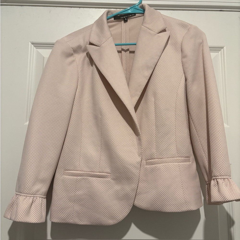 Amanda & Chelsea Pink Blazer with Structured Shoulders